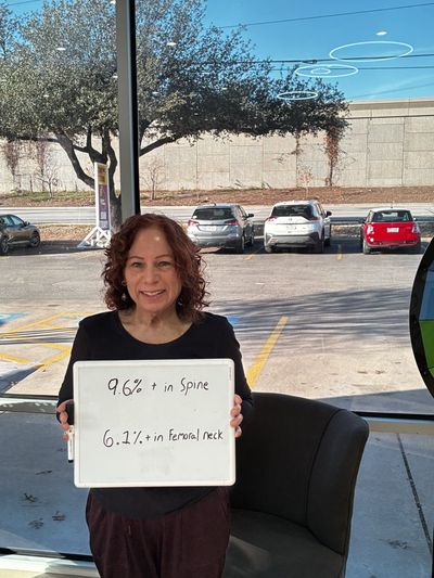 OsteoStrong member Dorothy G. - Spine +9.6%, femoral neck +6.1%