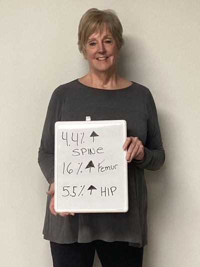 Ann St. Clair, Austin member: spine +4.4%, femur +16%, hip +5.5%
