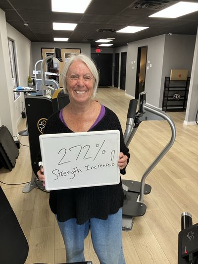 OsteoStrong member Susan W. - 272% strength increase