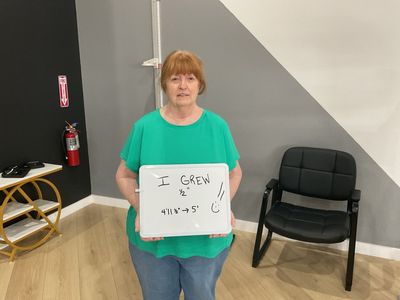 OsteoStrong member Cherlyn M. - Grew 1/2 inch (4'11 1/2" to 5')