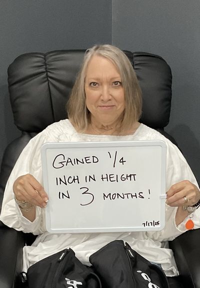 OsteoStrong member Janalou L. - Gained 1/4 inch in height