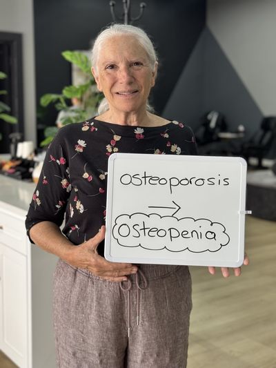 Jeaneen, OsteoStrong Georgetown member: osteoporosis to osteopenia in about a year