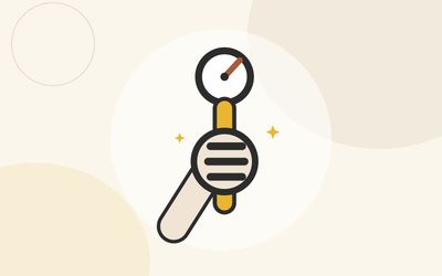 Illustration of a hand squeezing a grip strength dynamometer with a gauge