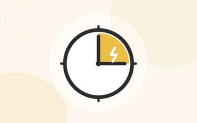 Illustration of a clock with a highlighted 15-minute wedge