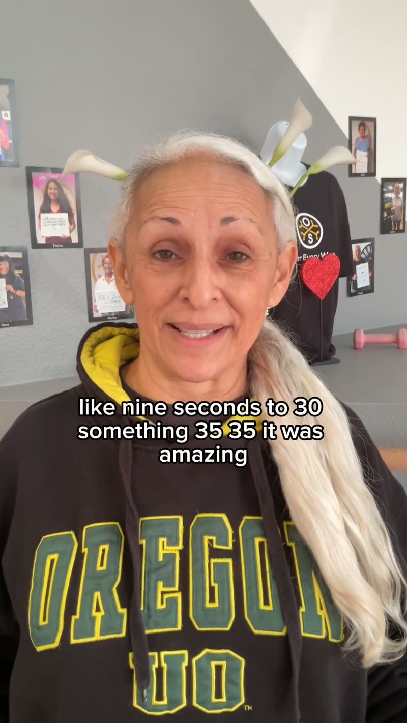 Ada, OsteoStrong Austin member: Single-leg balance: 9 to 35 seconds
