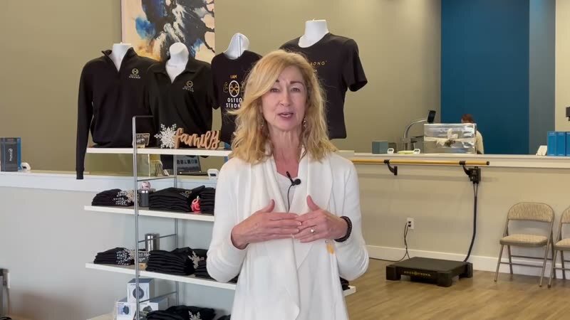 Kathleen, OsteoStrong Austin member: Spine and hip: osteoporosis reversed to normal